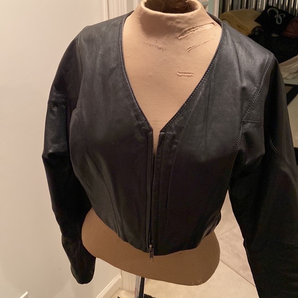 Jackets & Blazers - Vintage Bolero Leather Jacket